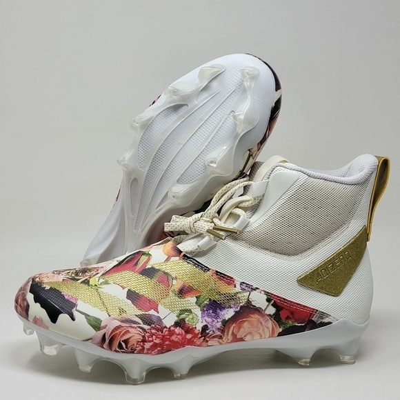 Adidas Adizero Chaos Football Cleats Off White/Gold/Floral Unisex Men 13/Wmns 14 main image 8